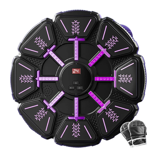 Фото Музыкальный настенный боксерский тренажёр Bluetooth с перчатками Music Boxing Target 8 buttons 8 buttons Black