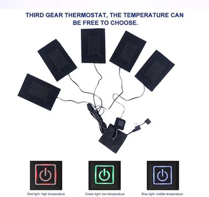 Фото Нагрівальний елемент для одягу 5 шт 120*80 USB грілка 50558