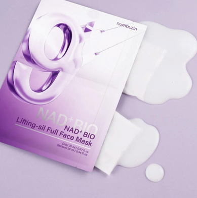 Фото Зволожуюча маска для обличчя Numbuzin No.9 NAD Bio Lifting Full Cover Facial Mask 4 шт Bio Lifting Full Cover