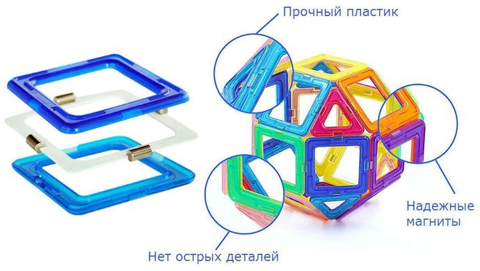 Фото Магнітний конструктор 3D на 118 деталей G081 G081