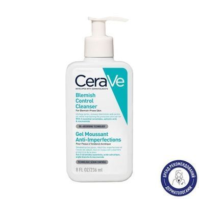 Фото Гель для тіла та обличчя очищающий Cerave Blemish Control Cleanser 236 ml Blemish Control