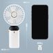 Вентилятор ручний з акумулятором та дисплеєм та ремінцем Led Digital Display Fan N15 White