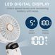 Вентилятор ручний з акумулятором та дисплеєм та ремінцем Led Digital Display Fan N15 White
