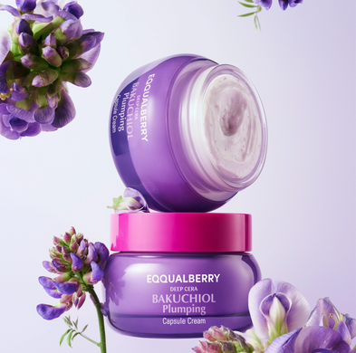 Фото Антивіковий капсульний крем для обличчя EQQUALBERRY Bakuchiol Plumping Capsule Cream, 50 мл Bakuchiol Plumping Capsule