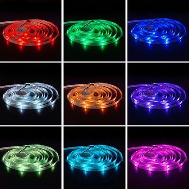 Фото Світлодіодна стрічка RGB з пультом 10 м від USB RGB SMD 5050 2835-20м