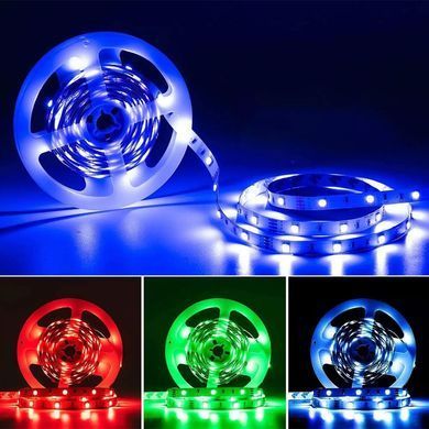 Фото Світлодіодна стрічка RGB з пультом 10 м від USB RGB SMD 5050 2835-20м