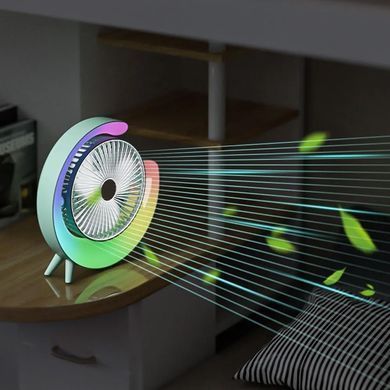 Фото Настольный вентилятор с RGB подсветкой Colorful Desktop Fan F13 F13 Green
