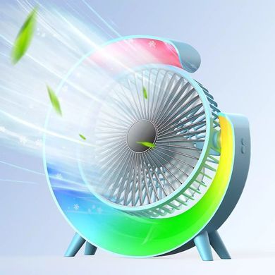 Фото Настільний вентилятор з RGB підсвічуванням Colorful Desktop Fan F13 F13 Blue