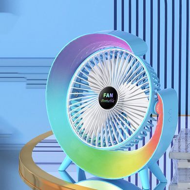 Фото Настільний вентилятор з RGB підсвічуванням Colorful Desktop Fan F13 F13 Blue