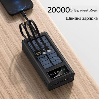 Фото Повербанк Power Bank 20000 mAh с солнечной панелью UKC 6413