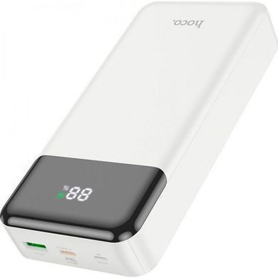 Фото Повербанк Hoco J102A Cool Figure 20000 mAh с быстрой зарядкой PD 20W QC 3.0 и дисплеем белый J102A білий
