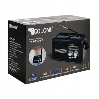 Фото Радіоприймач Golon Solar RX-BT 978 S Bluetooth 978