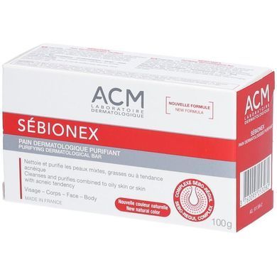 Фото Мило від прищів очищающе ACM Laboratoire Sebionex Pain Dermatologique Purifiant Bar Sebionex Pain