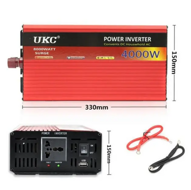 Фото Інвертор перетворювач напруги 12V-220V з LCD-дисплеєм, 4000W 5148