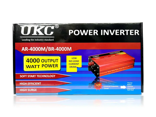 Фото Інвертор перетворювач напруги 12V-220V з LCD-дисплеєм, 4000W 5148