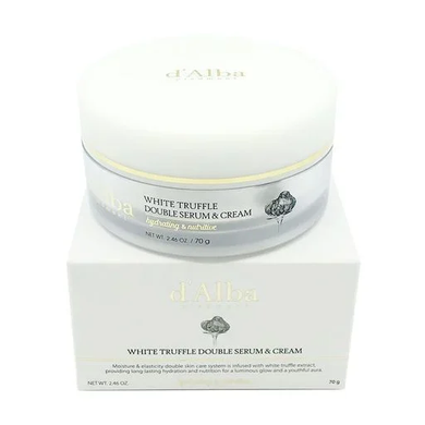 Фото Крем-сироватка проти зморшок d'Alba White Truffle Double Serum & Cream, 70 г Truffle Double Serum & Cream