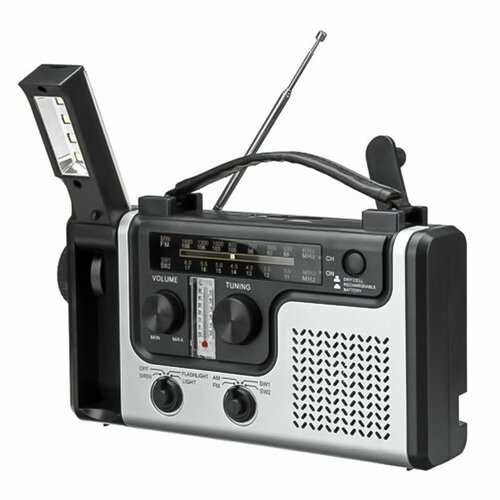 Фото Радиоприемник аккумуляторный с динамо-генератором та фонарем FM/AM/SW1/SW2 HT-998 998