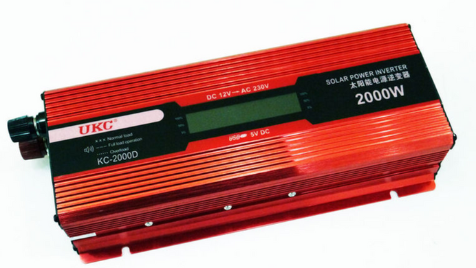 Фото Инвертор преобразователь напряжения UKC 2000W KC-2000D с LCD-дисплеем KC-2000D