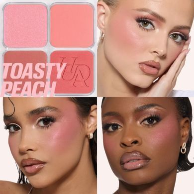 Палетка румян Huda Beauty Blush Filter Blurring Blushlighters Palette Toasty Peach 7,5 г