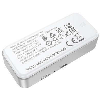 Фото Портативний Wi-Fi роутер Hoco HI42 WiFi 6 2.4 ГГц White HI42