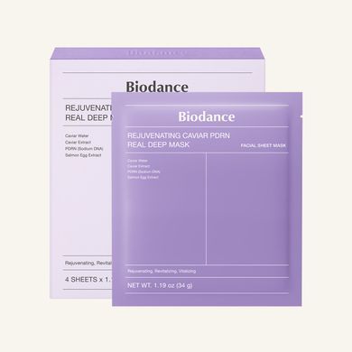 Фото Гідрогелева маска з колагеном Biodance Bio Collagen Real Deep Mask Sheet   Rejuvenating Caviar PDRN Real Deep Mask