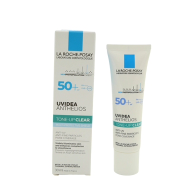 Фото Крем сонцезахисний для обличчя La Roche-Posay Uvidea Anthelios Tone-Up Clear SPF 50+ PA++++ 30 мл Tone-Up Clear