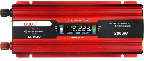 Фото Інвертор перетворювач Ukc 2000W AC/DC KC-2000D з дисплеєм 2000