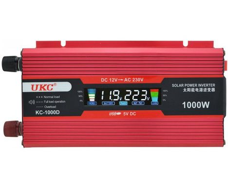 Фото Інвертор UKC 1000W AC/DC KC-1000D з дисплеєм 10001