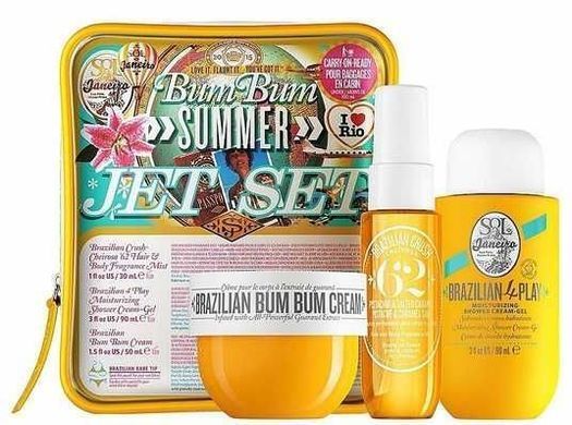 Фото Дорожній набір для тіла та спрей Sol de Janeiro Jet Set набір Bum Bum сумка
