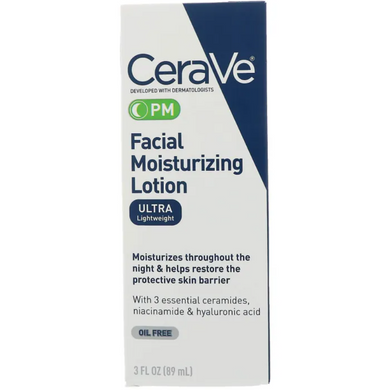 Фото Нічний зволожуючий лосьйон для обличчя CeraVe PM Facial Moisturizing Lotion, 89 мл Facial Moisturizing Lotion