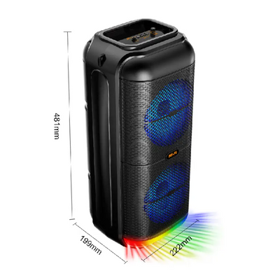 Фото Портативна акустична система ZQS6227 з мікрофоном та RGB-підсвіткою ZQS6227