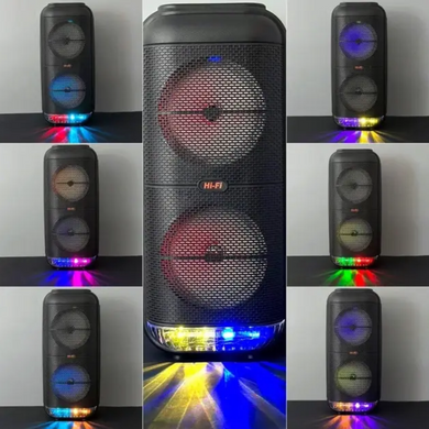 Фото Портативна акустична система ZQS6227 з мікрофоном та RGB-підсвіткою ZQS6227