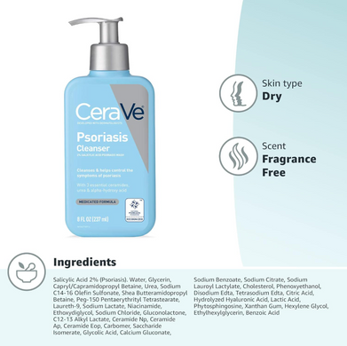 Фото Очищающее средство для кожи, склонной к псориазу CeraVe Psoriasis Cleanser, 237 мл Psoriasis Cleanser