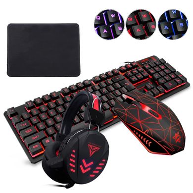 Фото Игровой проводной набор 4 в 1 клавиатура наушники мышка коврик KIT GAMER K59   K59