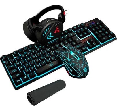 Фото Игровой проводной набор 4 в 1 клавиатура наушники мышка коврик KIT GAMER K59   K59