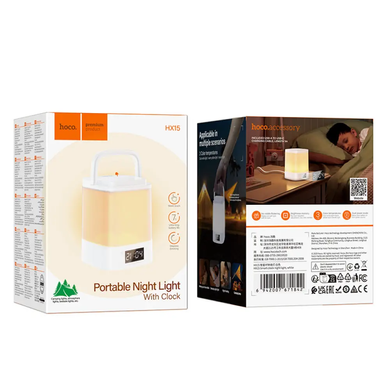 Фото Ночник с часами Hoco HX15 Portable Night Light With Clock HX15