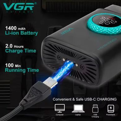 Фото Электробритва шейвер VGR V-378 Professional Barber с LED-дисплеем черный VGR V-378