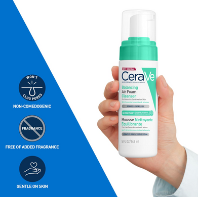 Фото Пінка для вмивання CeraVe Balancing Air Foam, 148 мл Balancing Air Foam