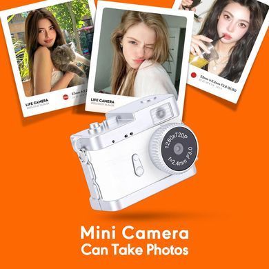 Фото Компактна камера-брелок Life Camera 0.96" IPS HD White