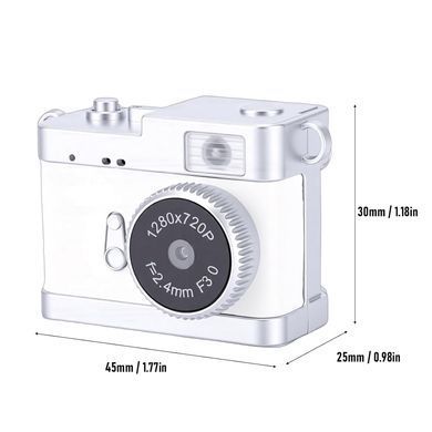Фото Компактна камера-брелок Life Camera 0.96" IPS HD White