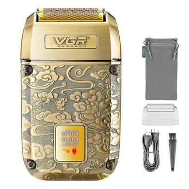 Фото Профессиональный шейвер VGR V-336 Foil Shaver золотой с тройной системой бритья V-336 золотий