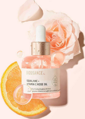 Фото Рожева олія для обличчя Biossance Squalane + Vitamin C Rose Oil, 30 мл Squalane + Vitamin C Rose Oil