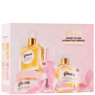 Фото Зволожуючий подарунковий набір для волосся та губ Gisou Honey Gloss Hydration Heroes Gift Set Gift Set Gisou